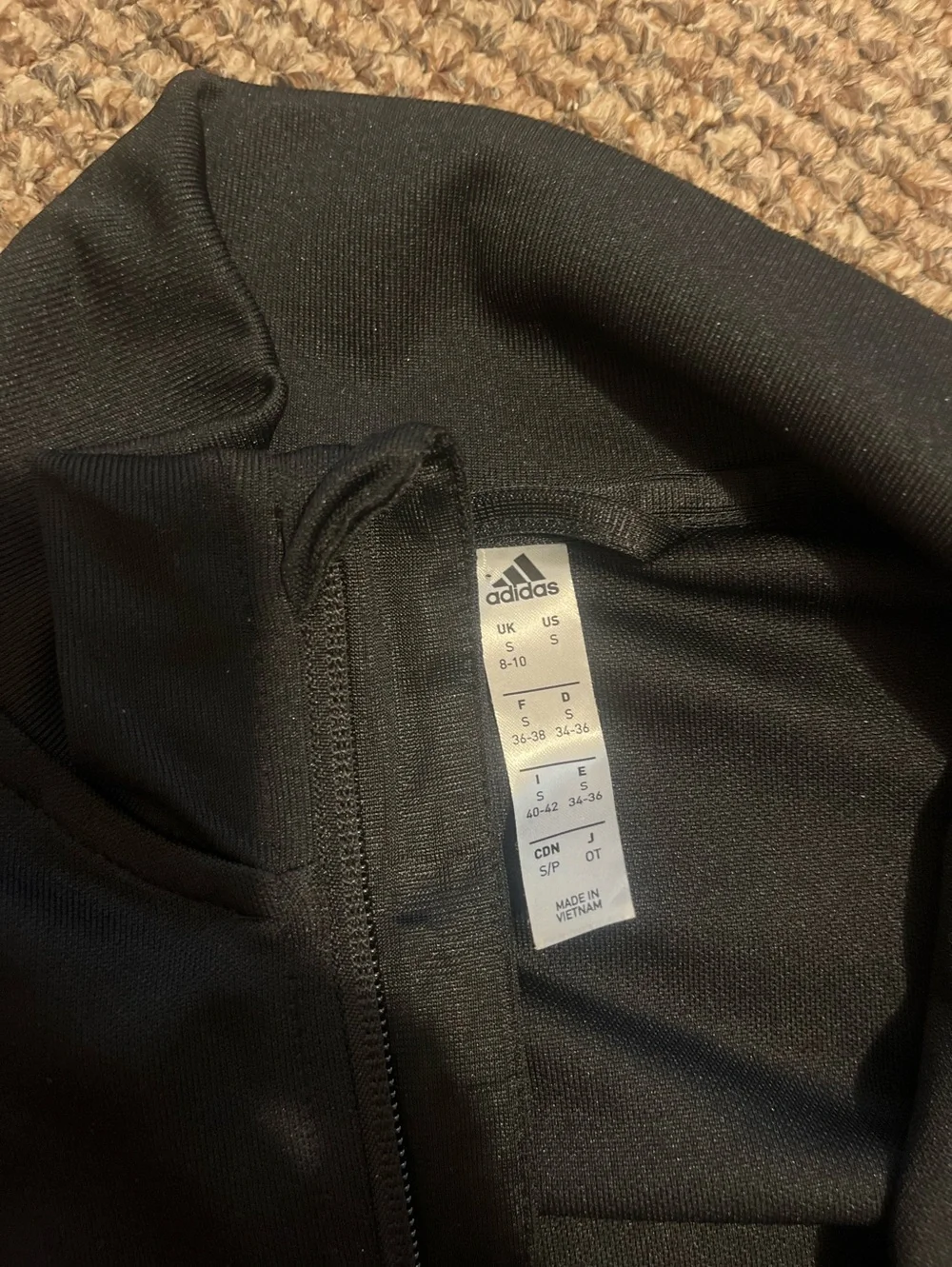 Adidas Women's Black Zip-Up  with Rose Gold Logo